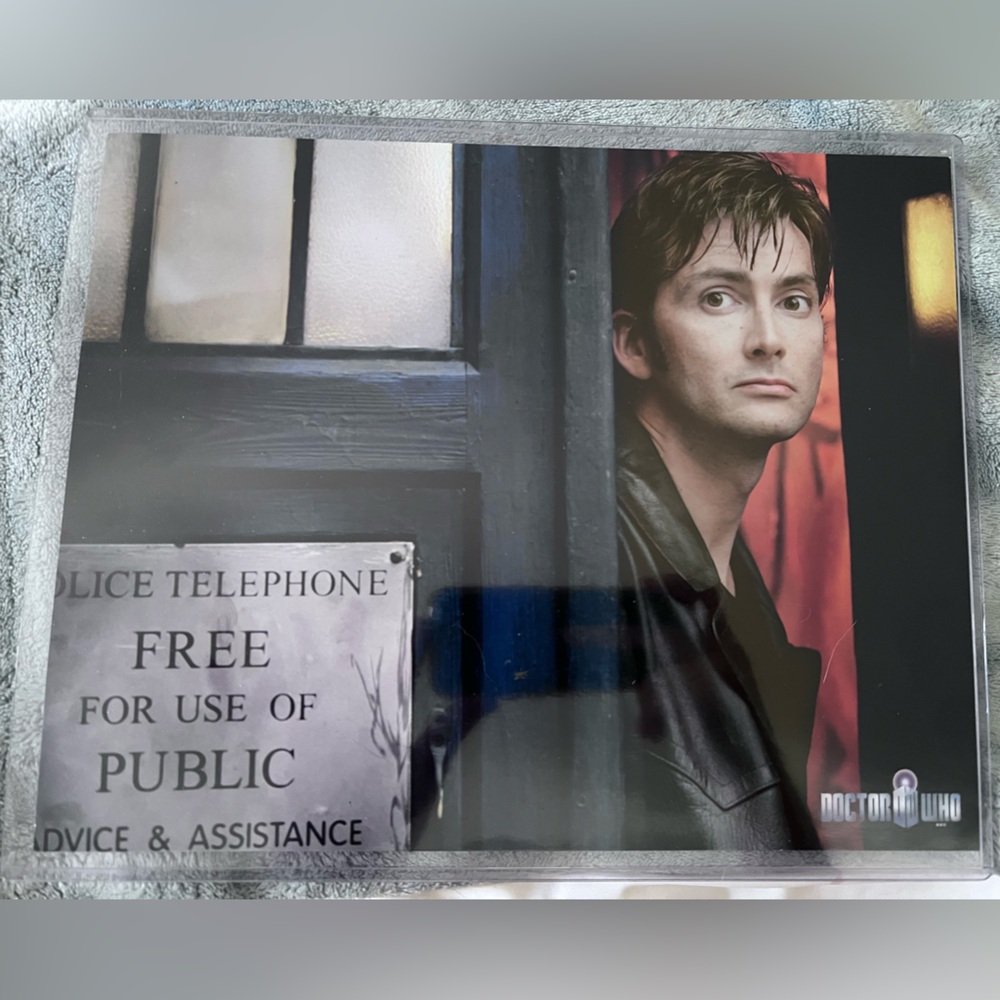 Doctor Who 8x10 photo with TARDIS and Character (David Tennant)